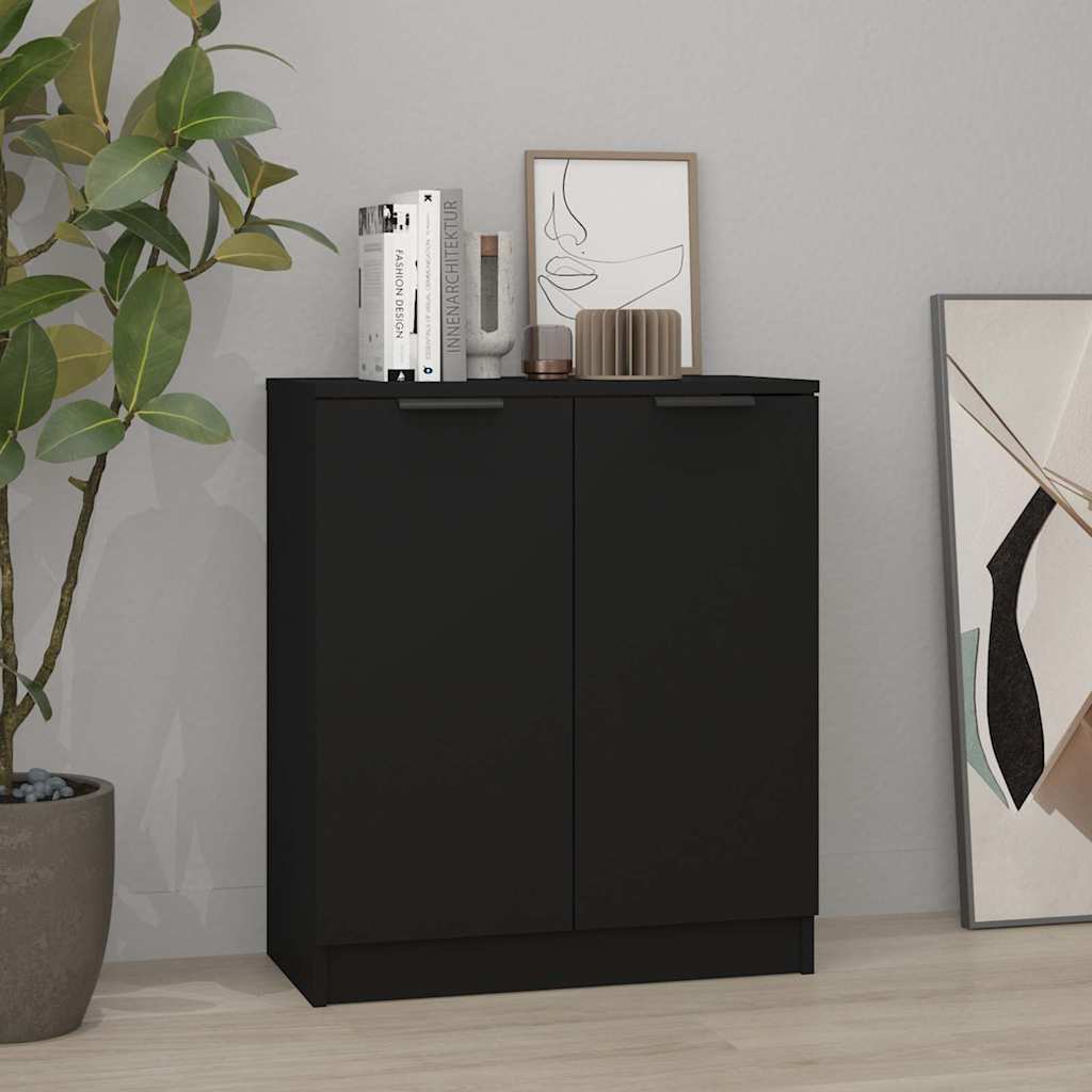 Vidaxl dressoir 60x30x70 cm bewerkt hout zwart
