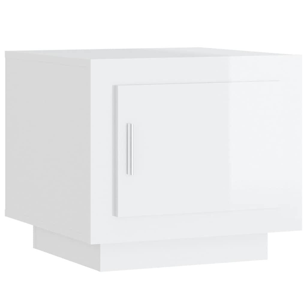 Vidaxl salontafel 51x50x45 cm bewerkt hout hoogglans wit