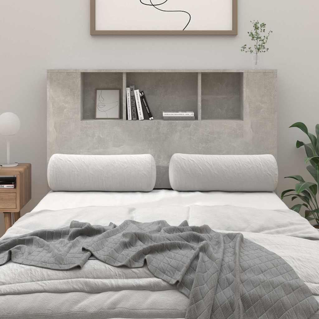 Vidaxl hoofdbordkast 120x18,5x102,5 cm betongrijs