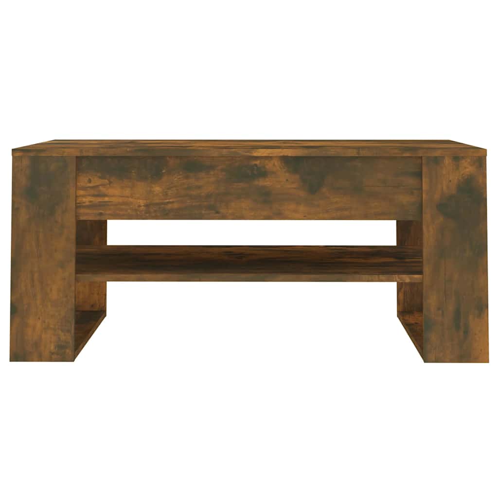 Vidaxl salontafel 102x55x45 cm bewerkt hout gerookt eikenkleurig
