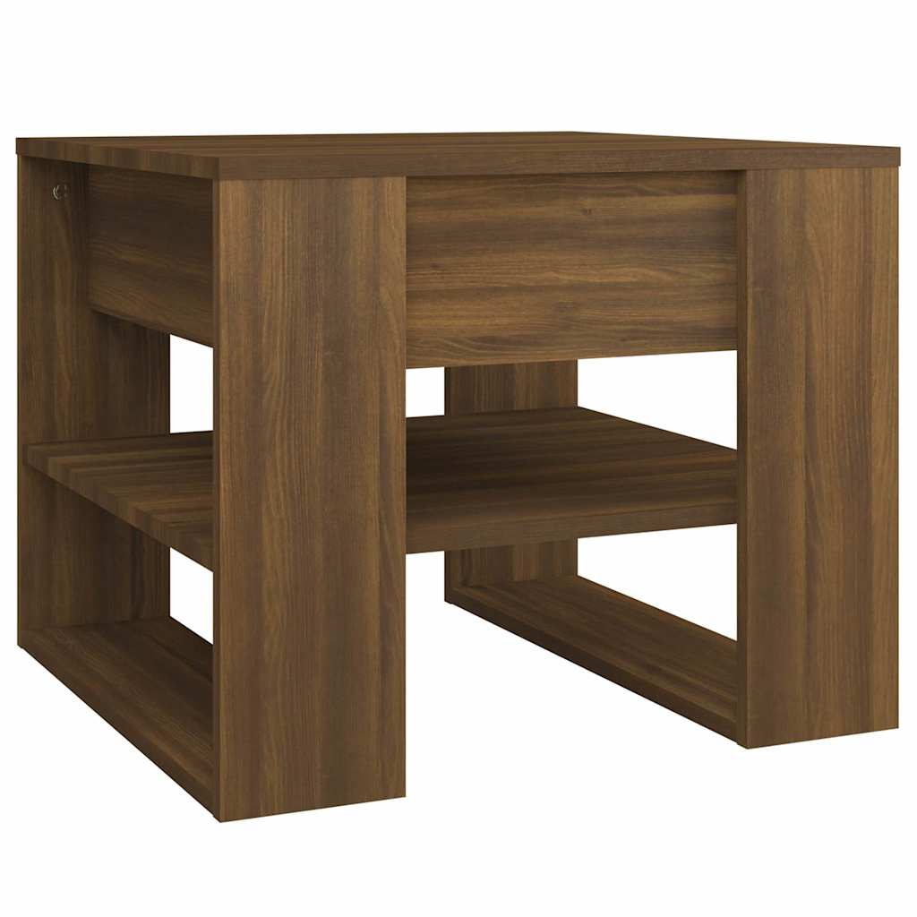 Vidaxl salontafel 55,5x55x45 cm bewerkt hout bruin eikenkleur