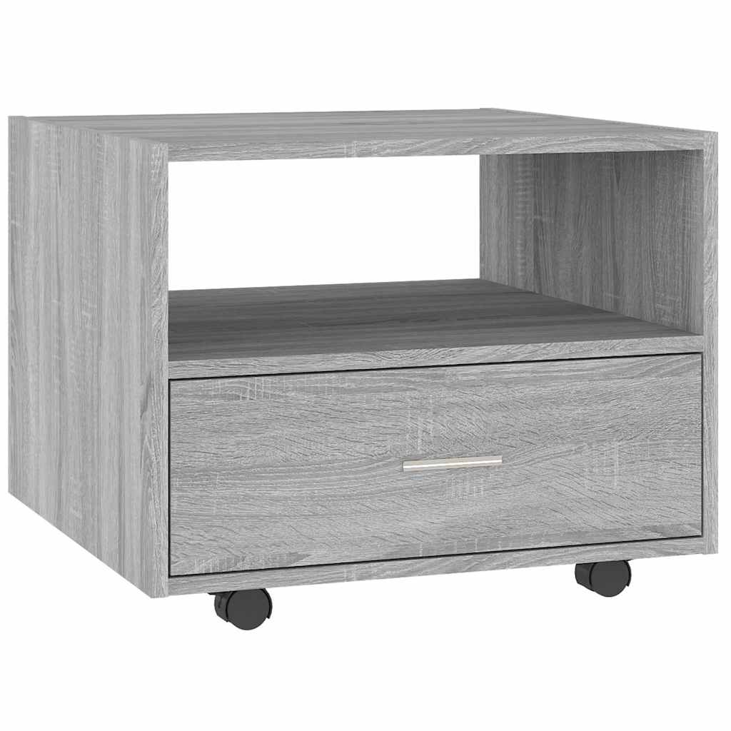 Vidaxl salontafel 55x55x40 cm bewerkt hout grijs sonoma eikenkleurig