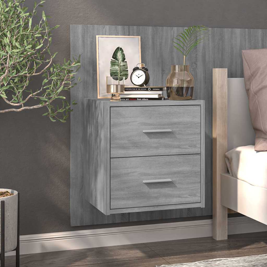 Vidaxl nachtkastje wandgemonteerd grijs sonoma eikenkleurig
