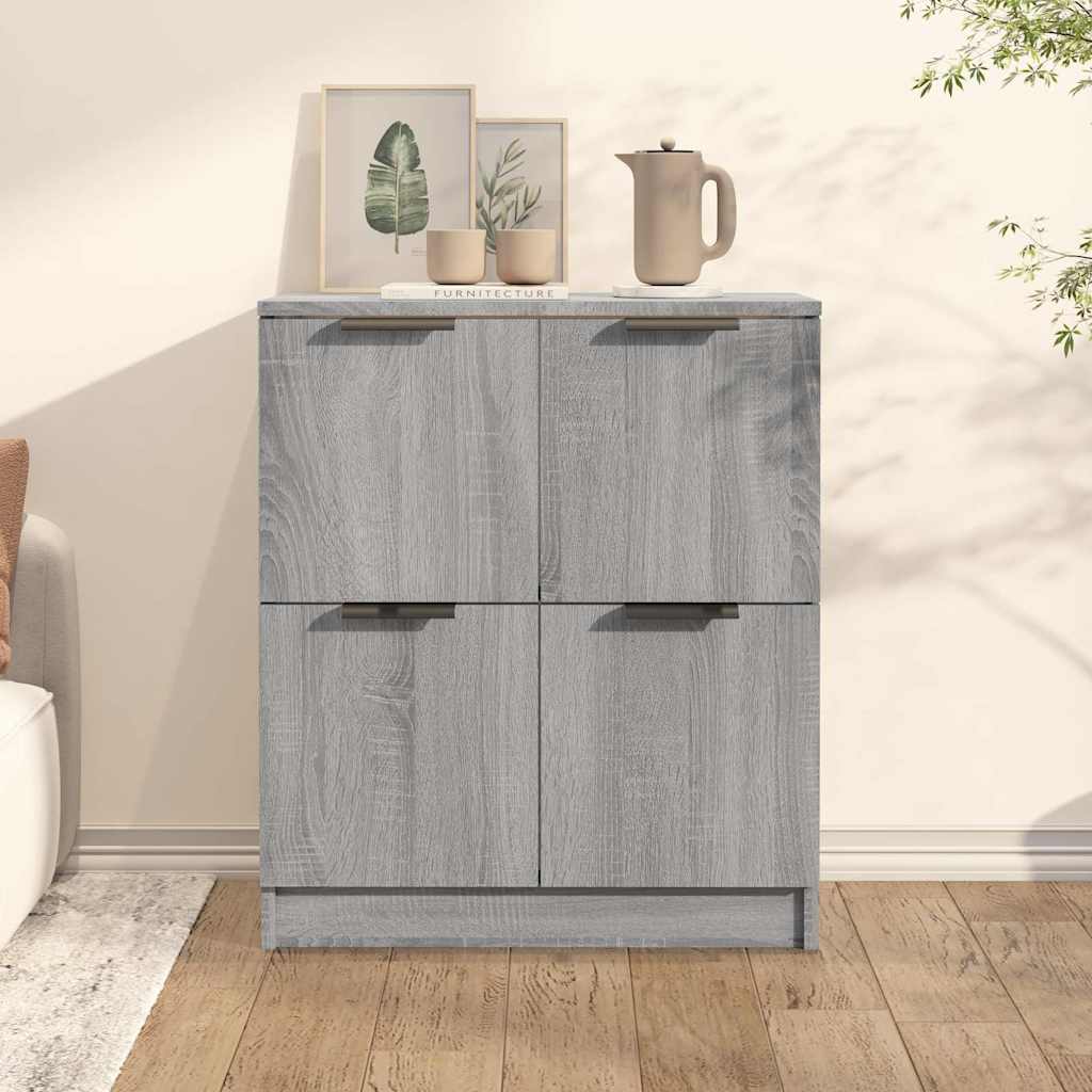 Vidaxl dressoir 60x30x70 cm bewerkt hout grijs sonoma eiken