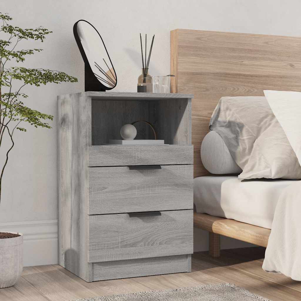 Vidaxl nachtkastje bewerkt hout grijs sonoma eikenkleurig