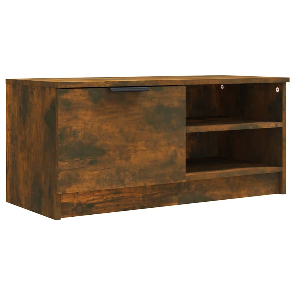 Vidaxl tv-meubel 80x35x36,5 cm bewerkt hout gerookt eikenkleurig