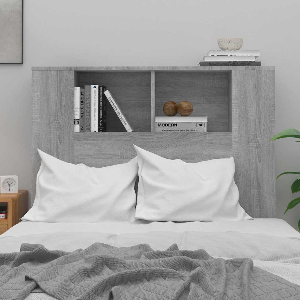 Vidaxl hoofdbordkast 100x18,5x102,5 cm grijs sonoma eikenkleurig