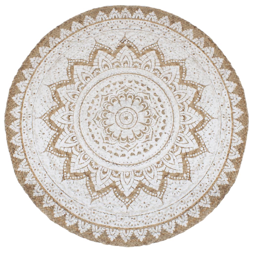 Tapis vidaxl avec imprimé autour de 210 cm de jute tressée