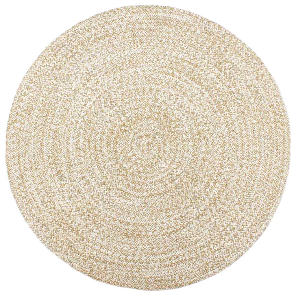 Vidaxl tapis fait à la main 210 cm de jute et brun