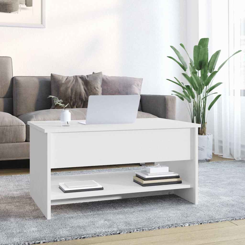Vidaxl salontafel 80x50x40 cm bewerkt hout wit