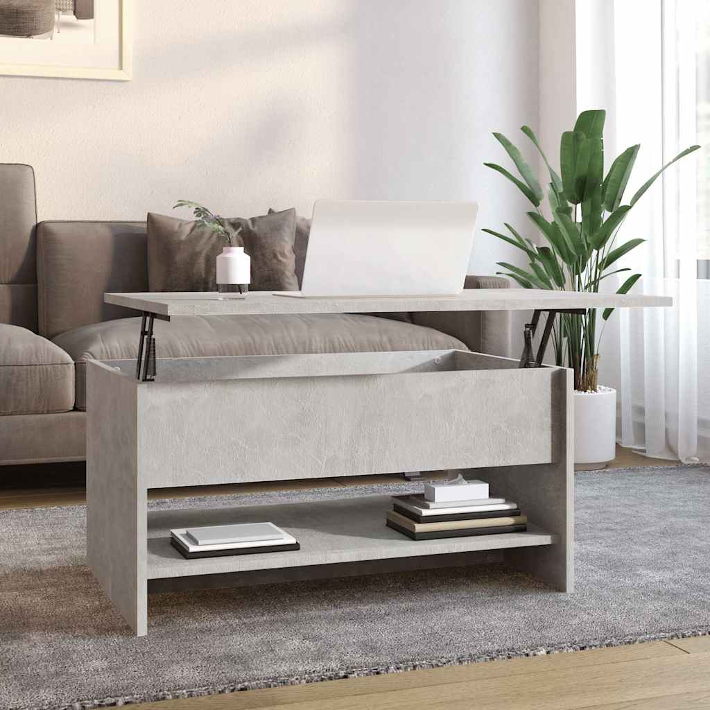 Vidaxl salontafel 80x50x40 cm bewerkt hout betongrijs
