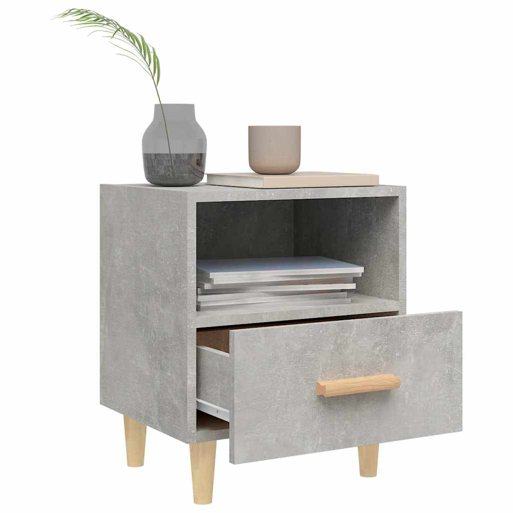 Vidaxl nachtkastjes 2 st 40x35x47 cm betongrijs