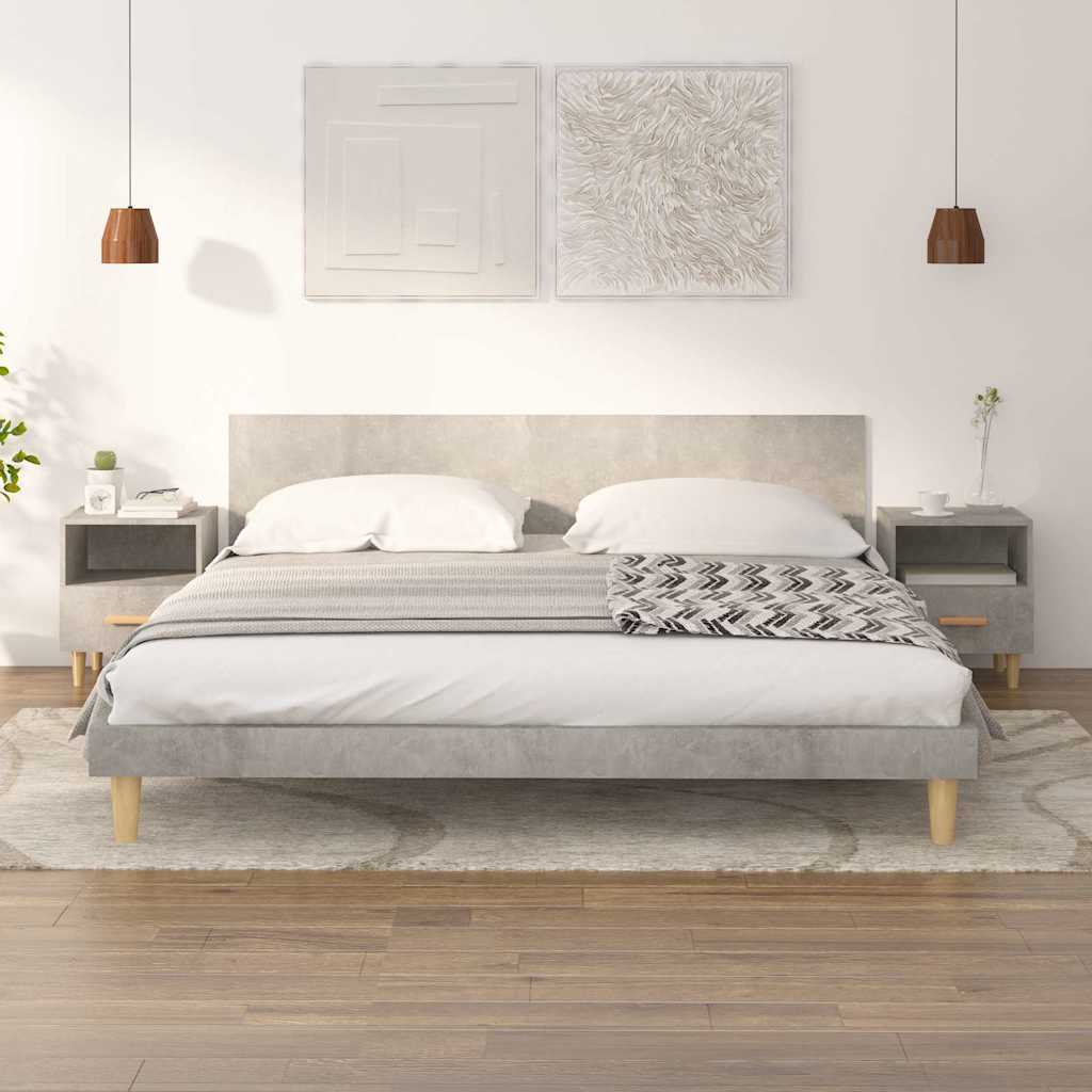 Vidaxl nachtkastjes 2 st 40x35x47 cm betongrijs