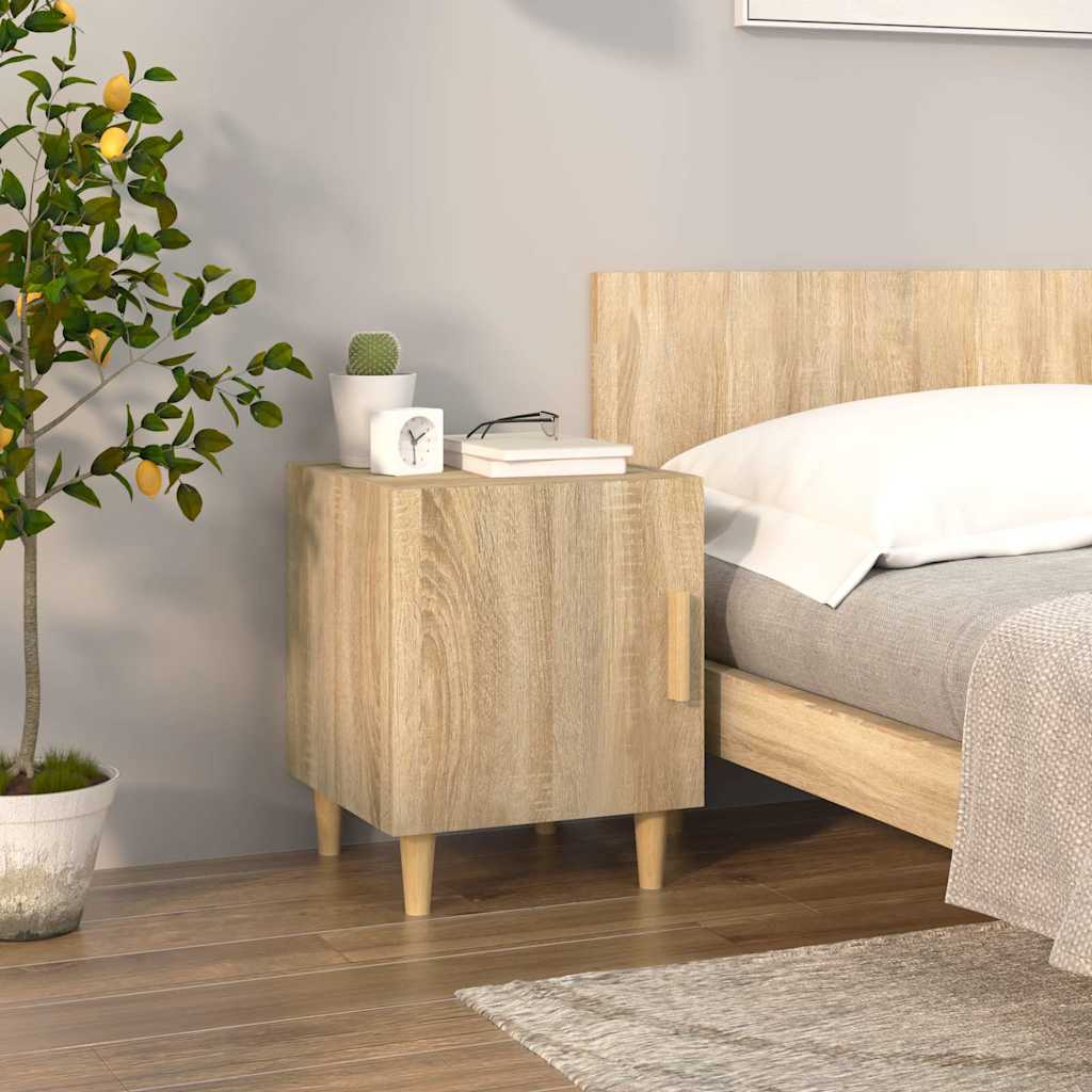 Vidaxl nachtkastje bewerkt hout sonoma eikenkleurig