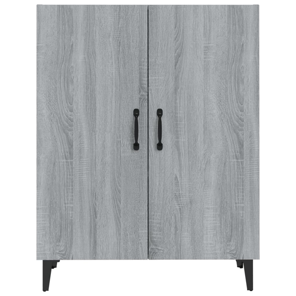 Vidaxl dressoir 70x34x90 cm bewerkt hout grijs sonoma eikenkleurig