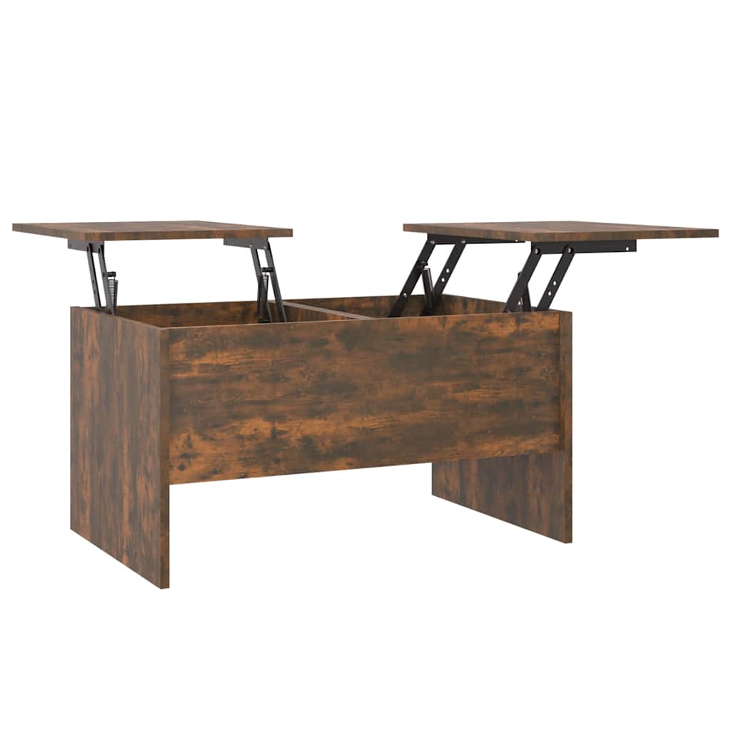 Vidaxl salontafel 80x50x42,5 cm bewerkt hout gerookt eikenkleurig