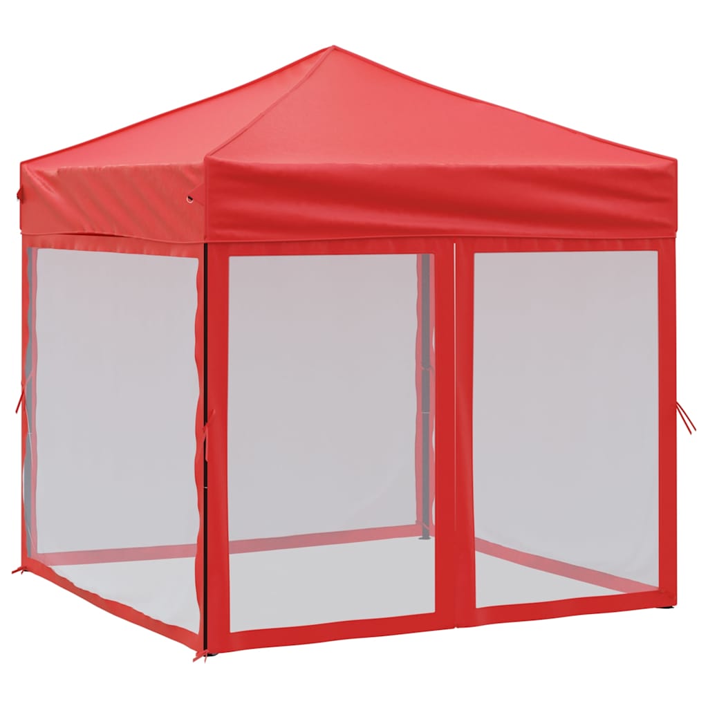 Vidaxl PartyTent pliable avec des parois latérales 2x2 m rouge