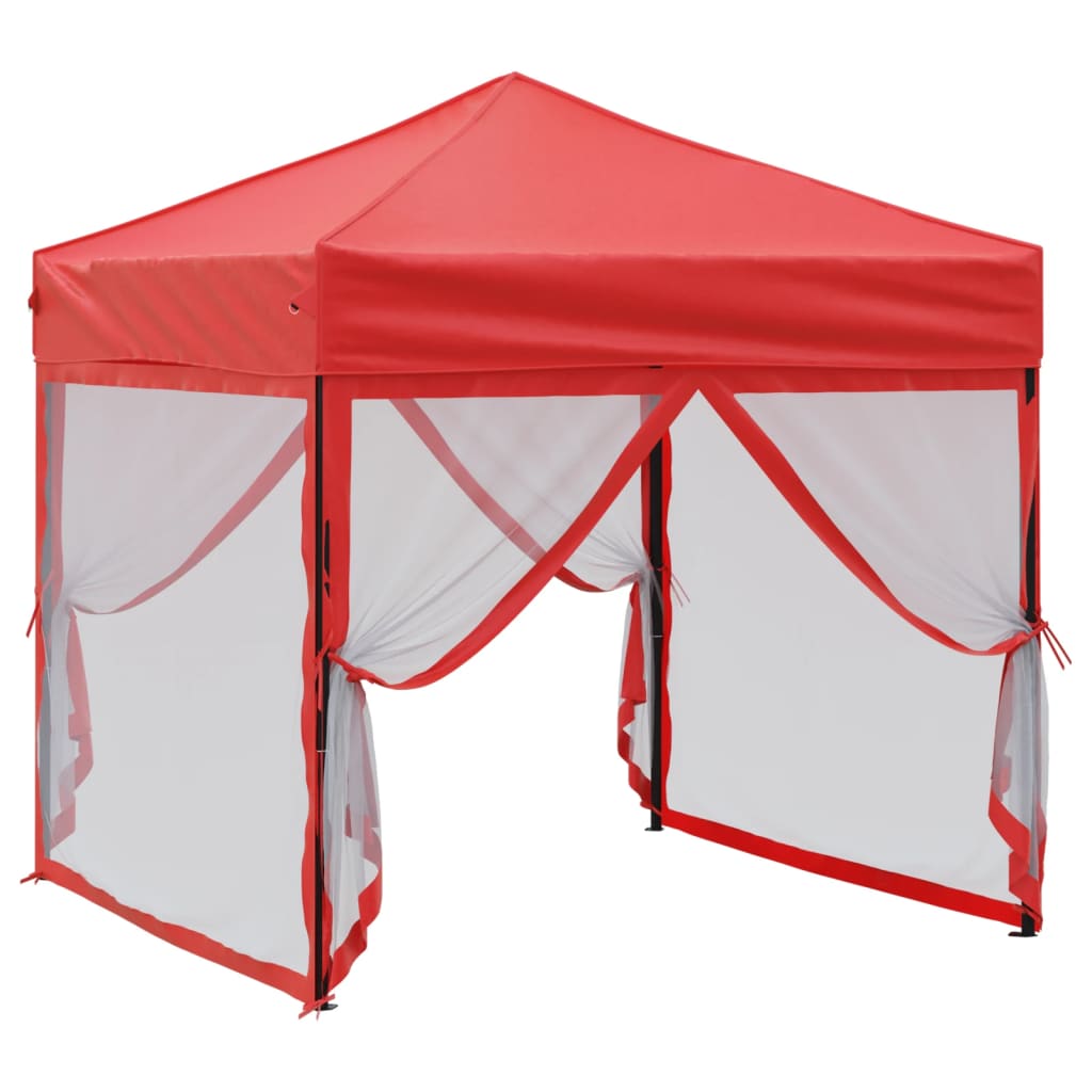 Vidaxl PartyTent pliable avec des parois latérales 2x2 m rouge