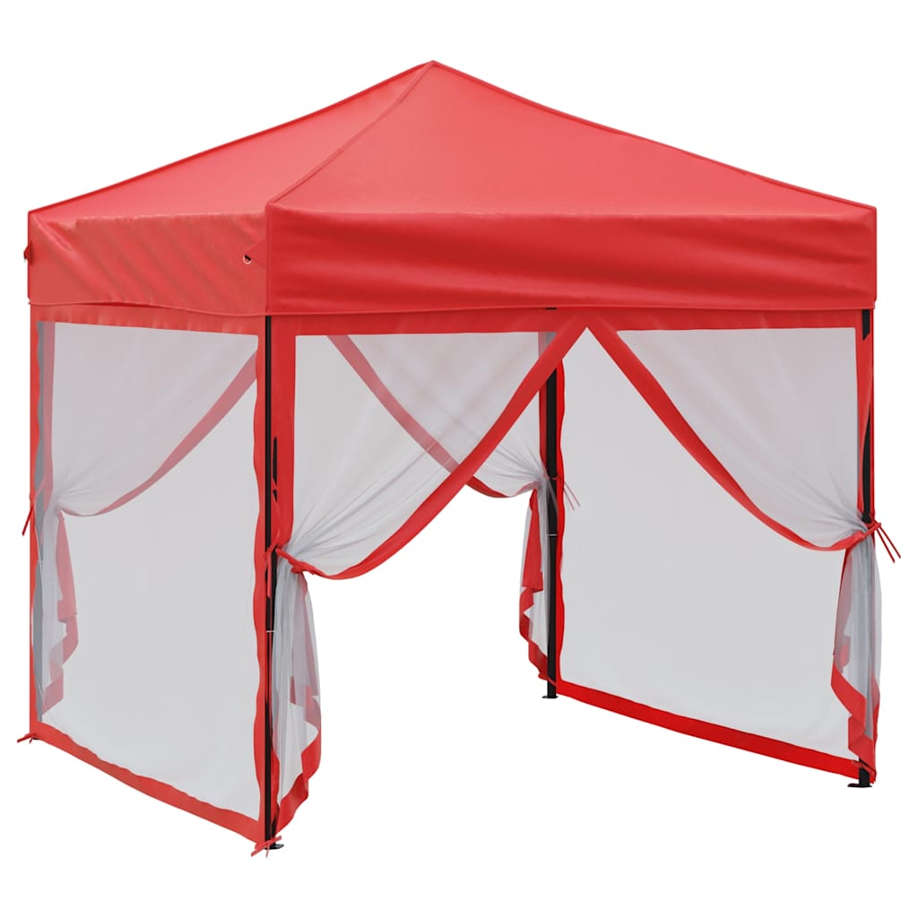 Vidaxl PartyTent pliable avec des parois latérales 2x2 m rouge
