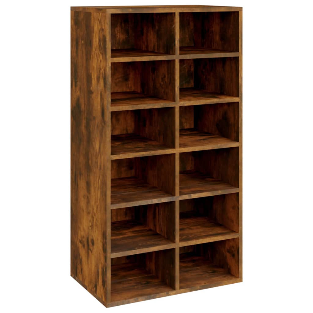 Vidaxx étagère à chaussures 54x34x100,5 cm bois traité, chêne fumé