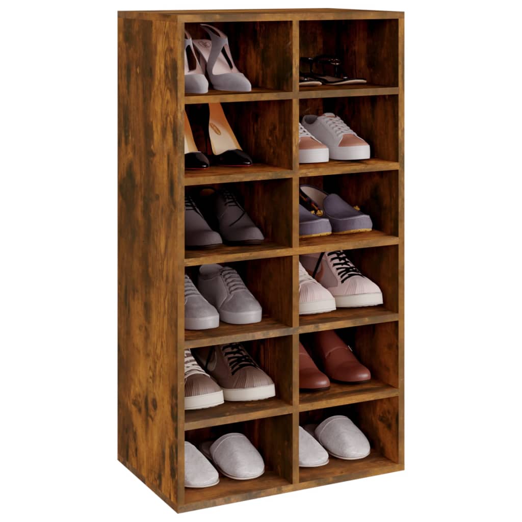 Vidaxx étagère à chaussures 54x34x100,5 cm bois traité, chêne fumé
