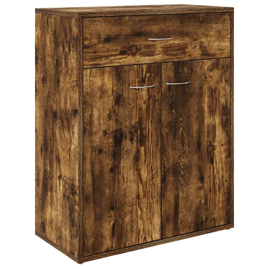 Vidaxl dressoir 60x30x75 cm bewerkt hout gerookt eikenkleurig