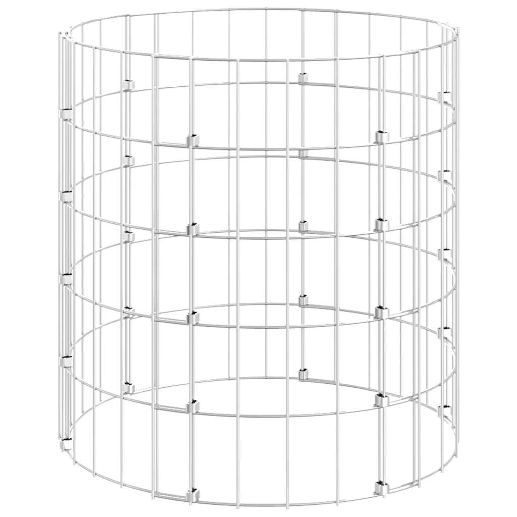 Poteau de gabion Vidaxl rond ø50x50 cm acier galvanisé