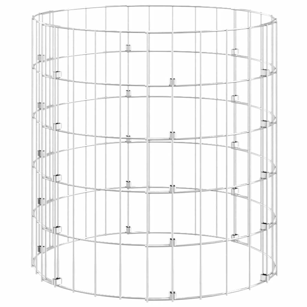 Poteau de gabion Vidaxl rond ø50x50 cm acier galvanisé
