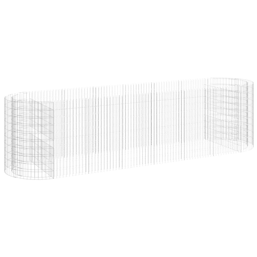 Vidaxl Gabion Planter insensible 400x100x100 cm fer galvanisé