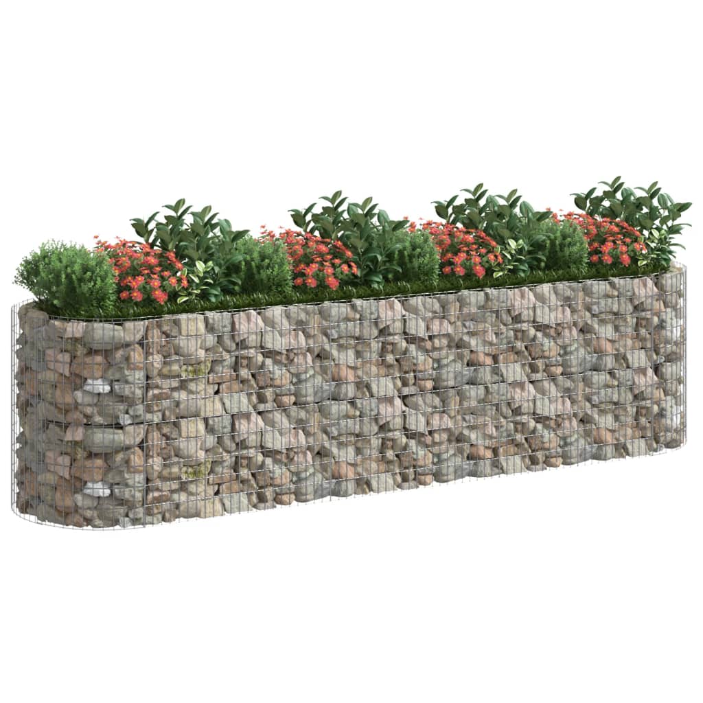 Vidaxl Gabion Planter insensible 400x100x100 cm fer galvanisé