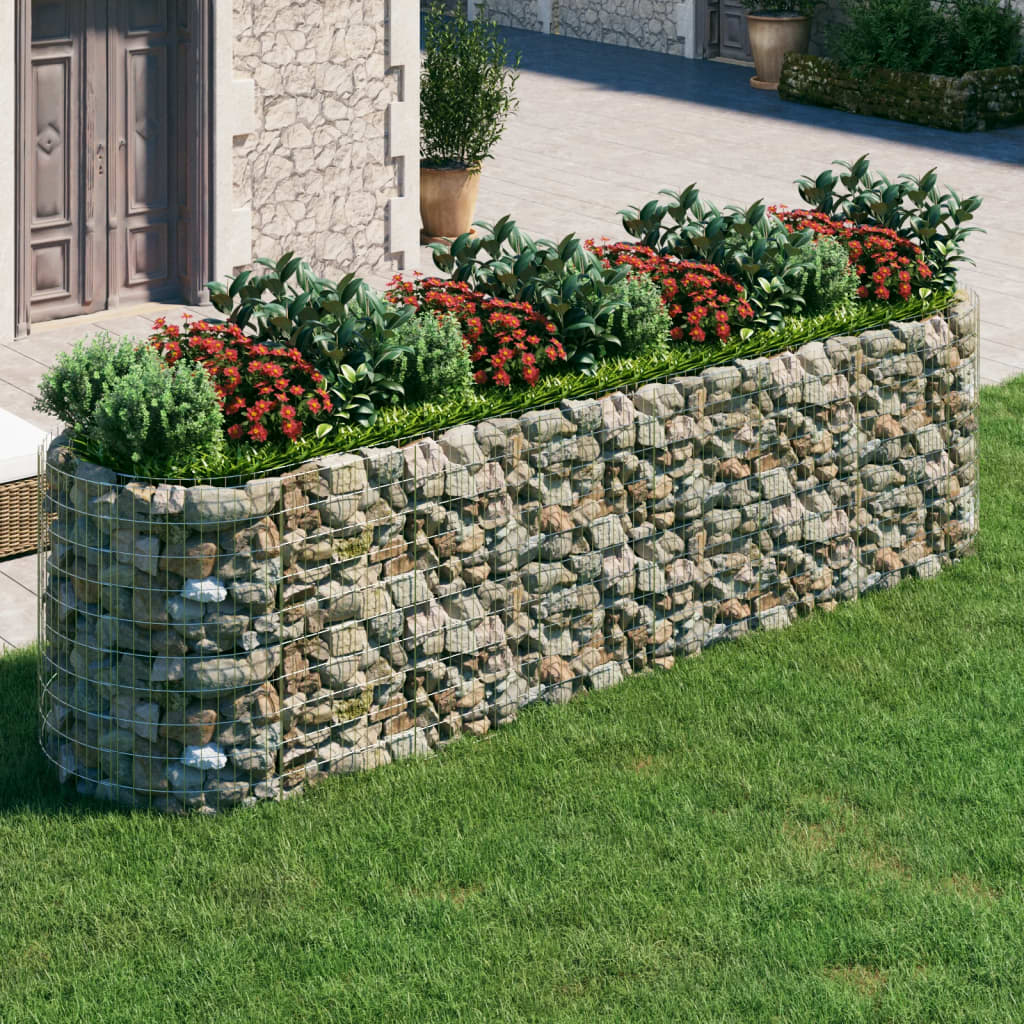 Vidaxl Gabion Planter insensible 400x100x100 cm fer galvanisé