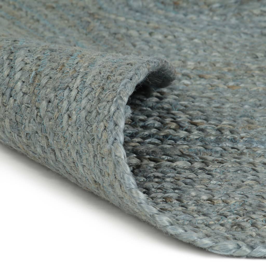Vidaxl tapis fait à la main autour de 240 cm de jute d'olive vert