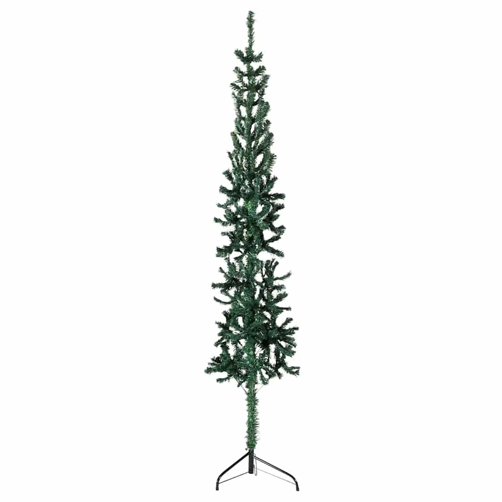Vidaxl kunstkerstboom moitié avec un vert standard à 210 cm vert