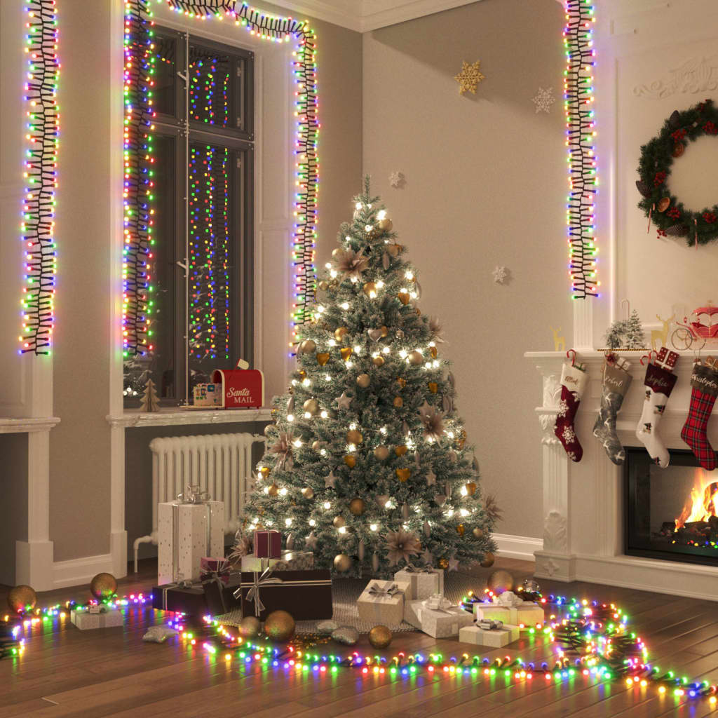 Vidaxl Light Garland Cluster avec 1000 LEDS Multicolored 11 M PVC