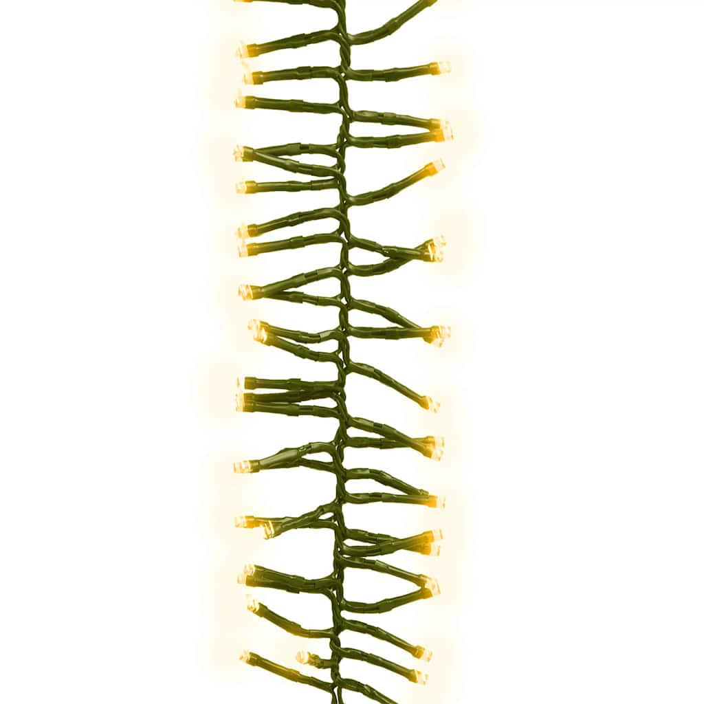 Vidaxl Light Garland Cluster avec 2000 LEDS blanc chaud 17 M PVC