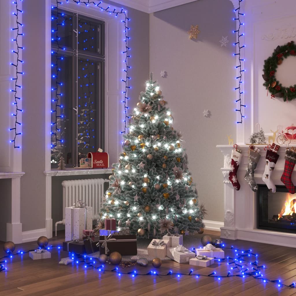Vidaxl Garland Light Compact avec 1000 LEDS Bleu 25 M PVC