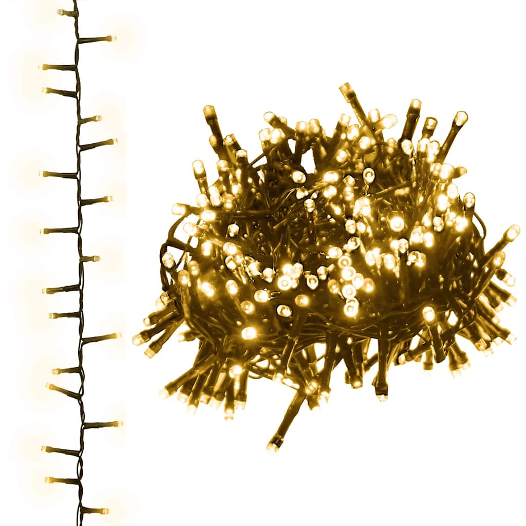Vidaxl Garland Light Compact avec 3000 LEDS blanc chaud 65 M PVC