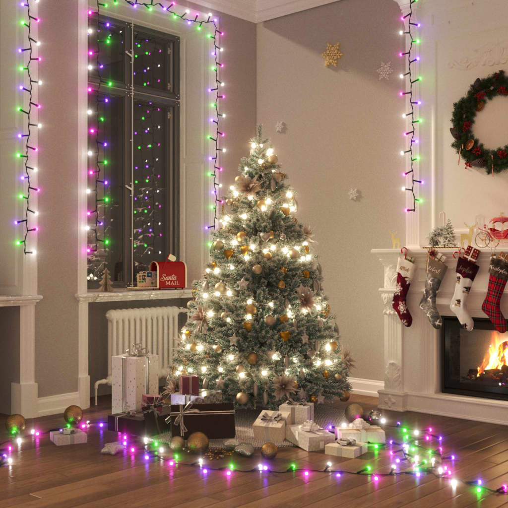 Vidaxl Garland Light compact avec 3000 LEDS pastel multicolore 65 M PVC