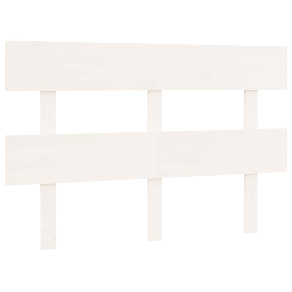 Vidaxl hoofdbord 124x3x81 cm massief grenenhout wit