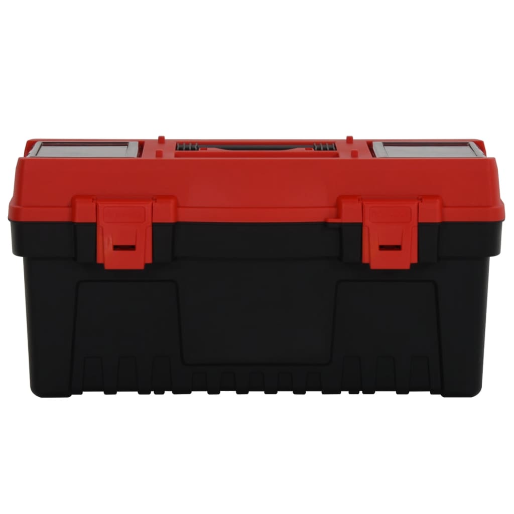 Vidaxl 2 ST Boîtes à outils Polypropène noir et rouge