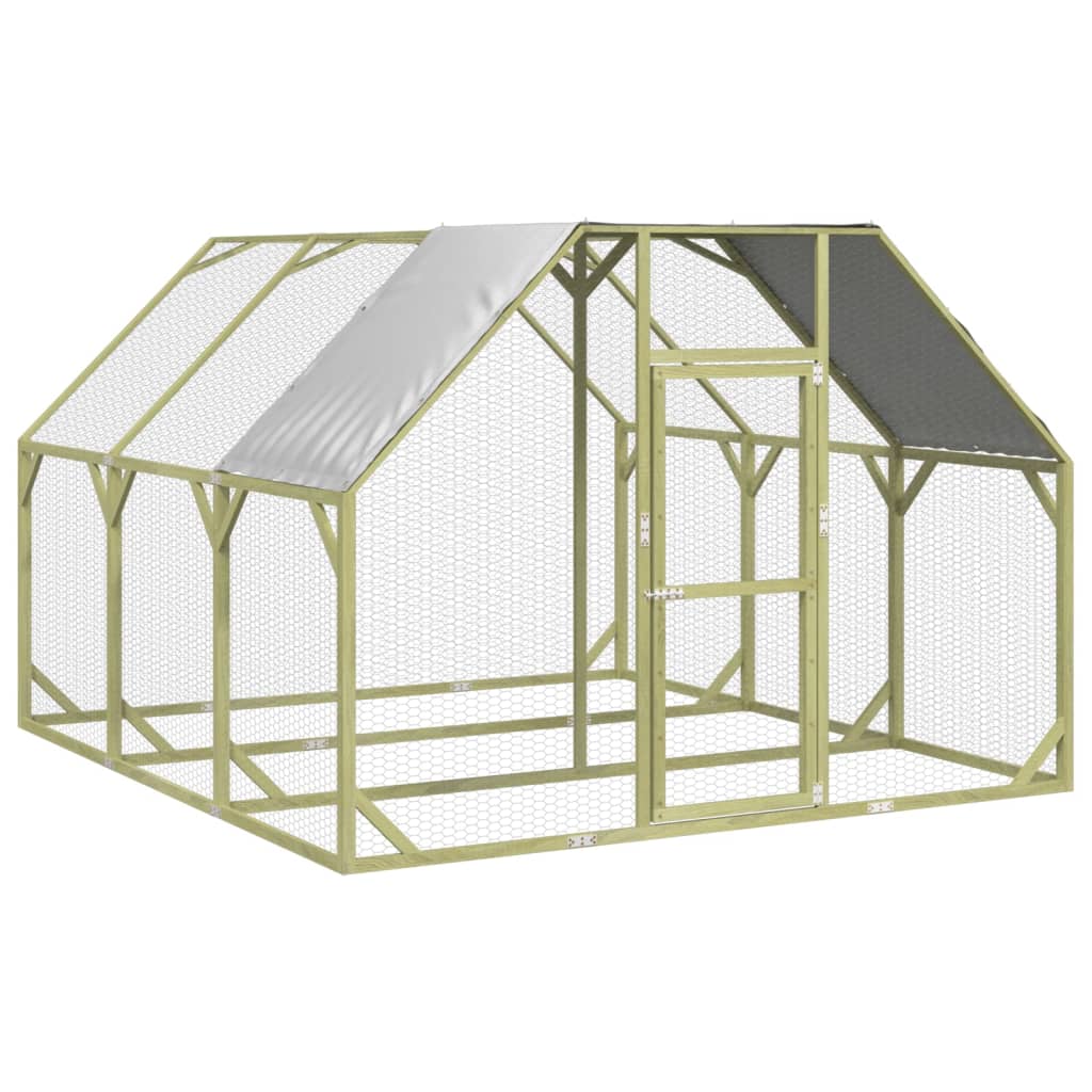 Vidaxl Poulet Coop 268x300x190 cm Pine solide imprégnée
