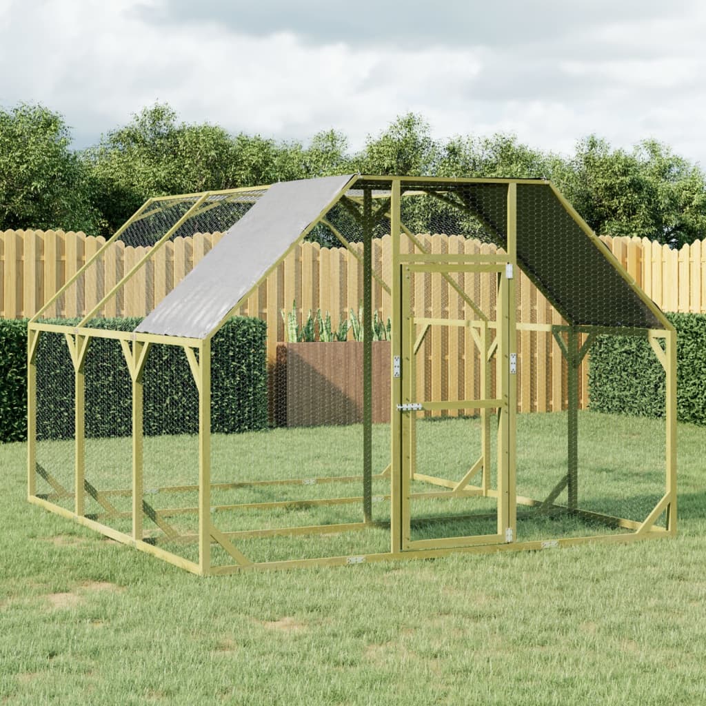 Vidaxl Poulet Coop 268x300x190 cm Pine solide imprégnée