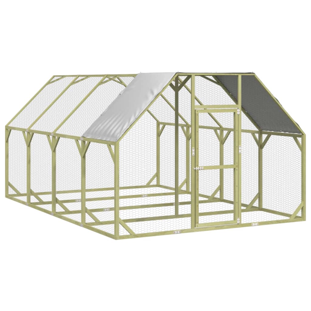 Vidaxl Chicken Coop 268x400x190 cm Pine solide imprégnée