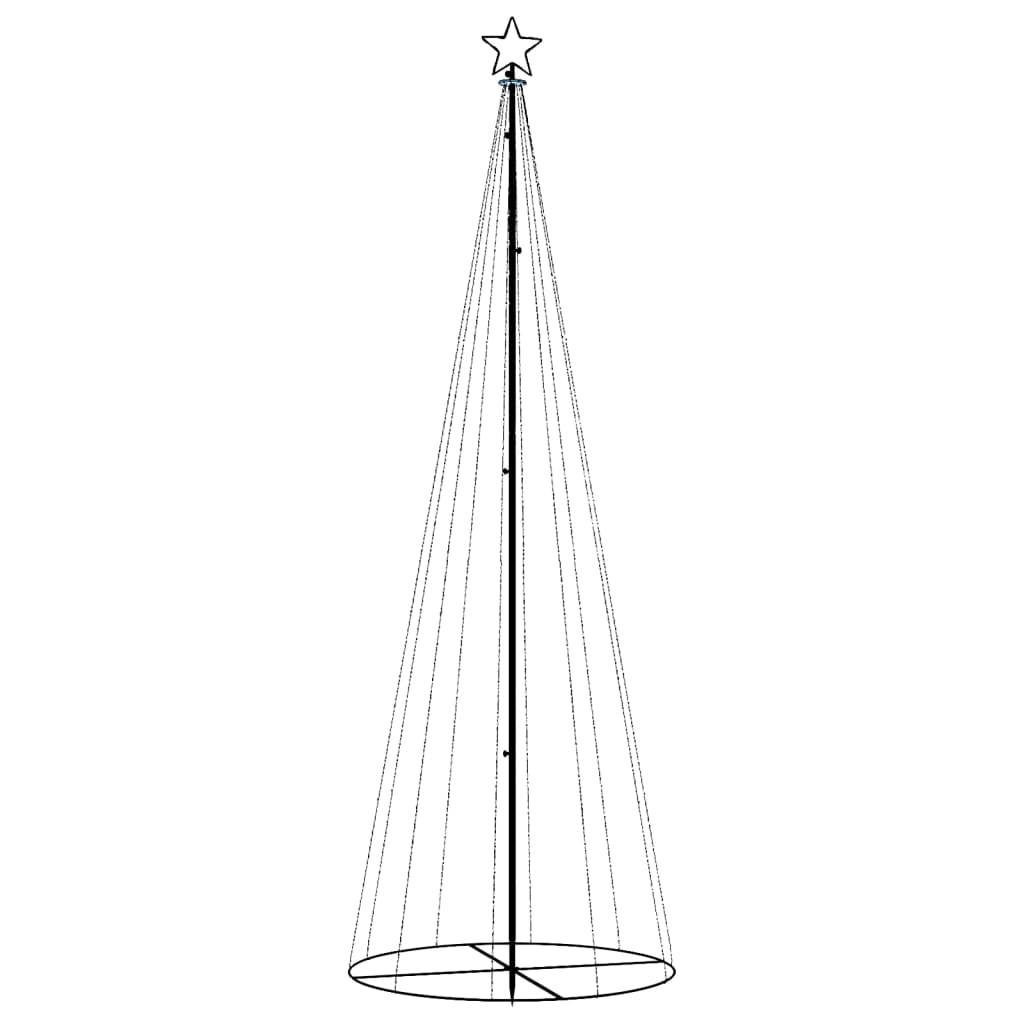 Vidaxl kegelkerstboom 310 LEDS 100x300 cm blanc froid
