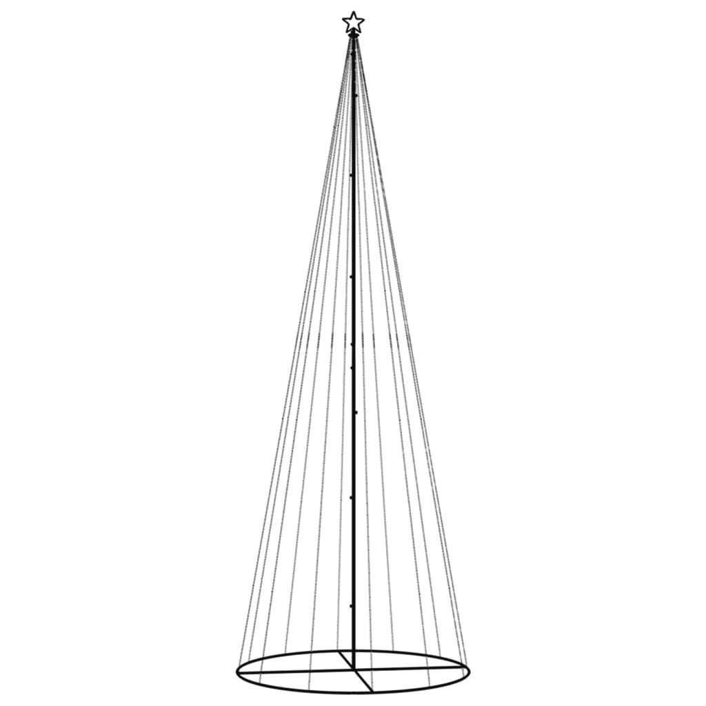 Vidaxl kegelkerstboom 732 LEDS blanc froid 160x500 cm