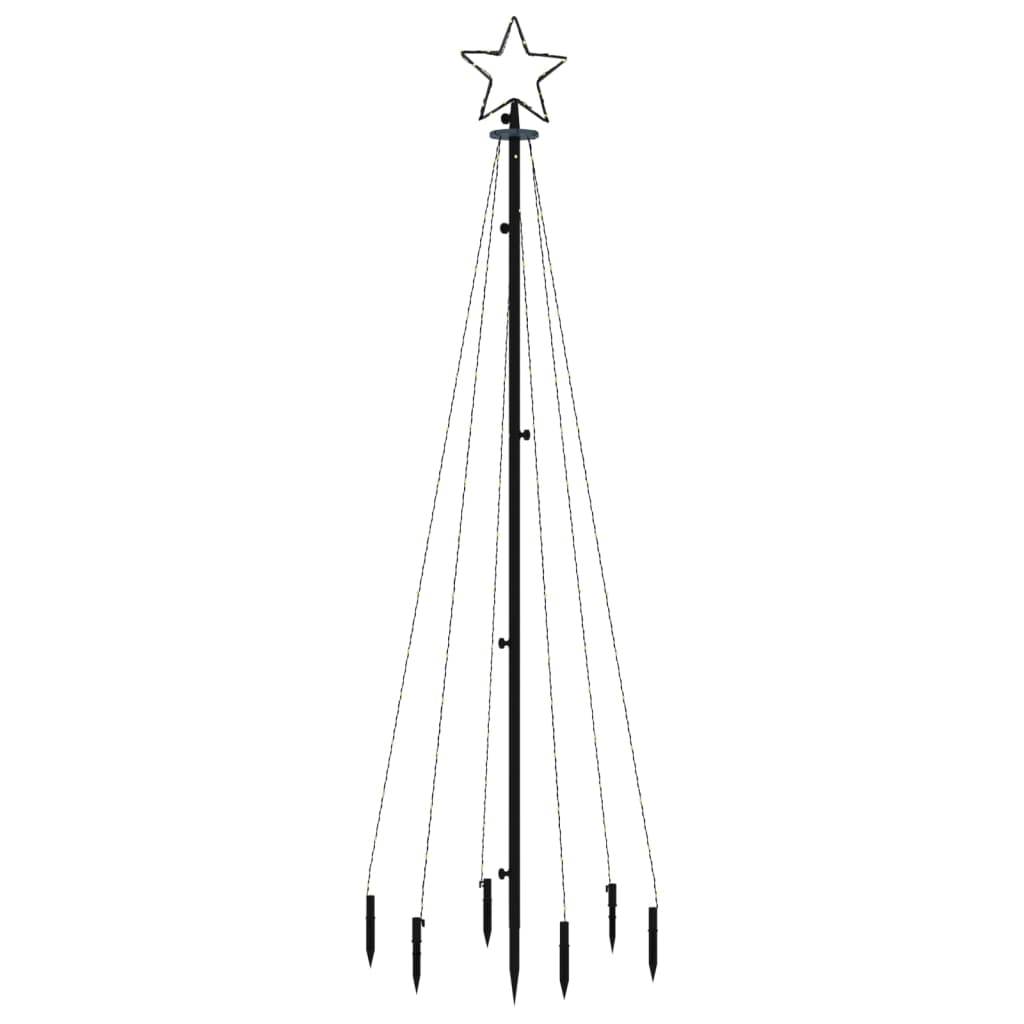 Vidaxl Christmas Tree avec broche de sol 108 LEDS Blanc froid 180 cm