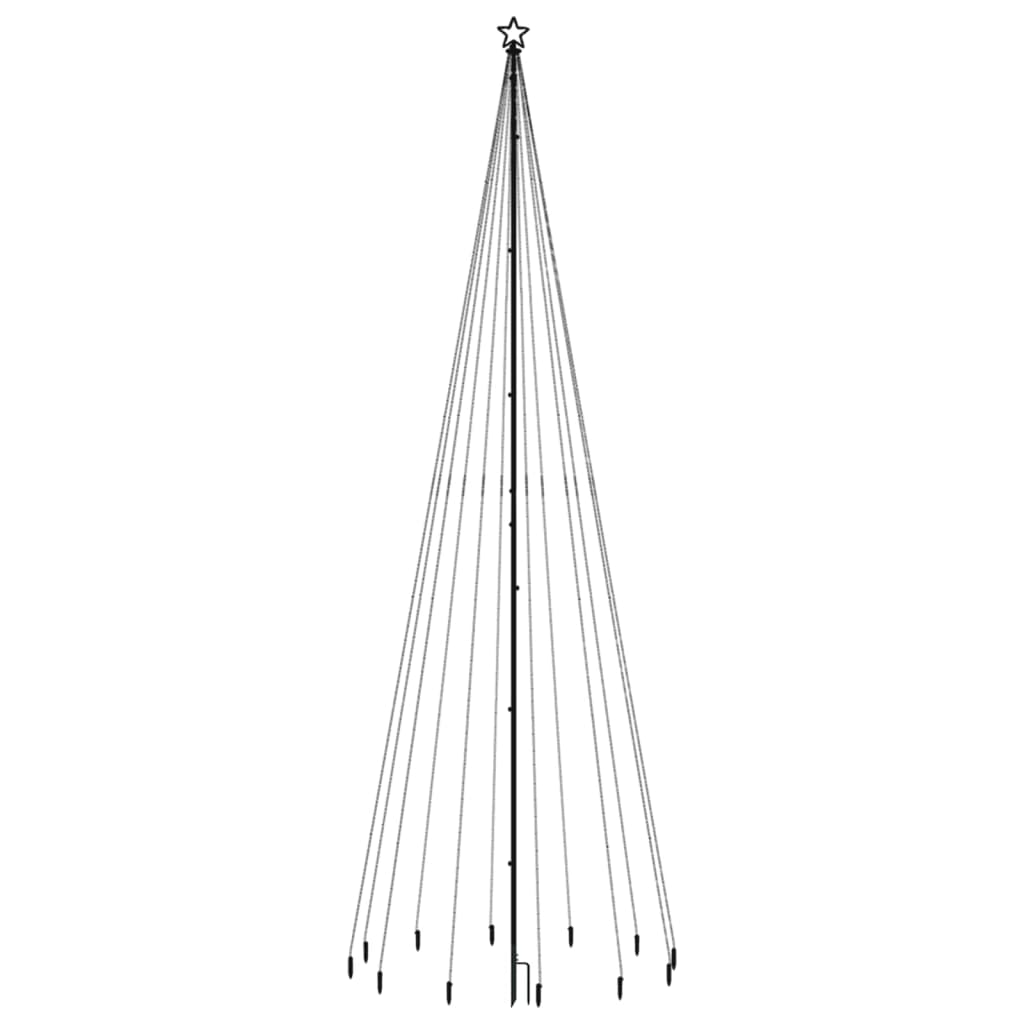 Vidaxl Christmas Tree avec broche de sol 732 LEDS blanc chaud 500 cm