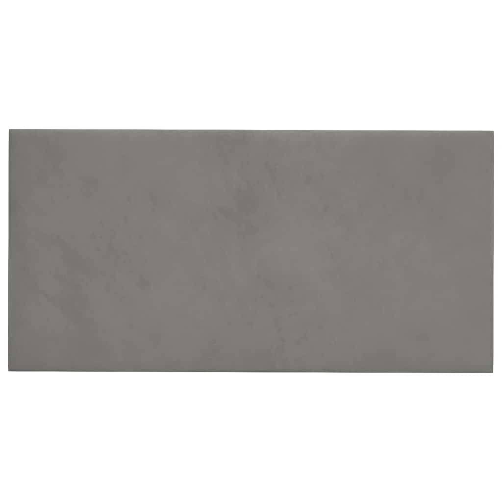 Panneaux muraux vidaxl 12 pcs 0,54 m² 30x15 cm en velours gris clair