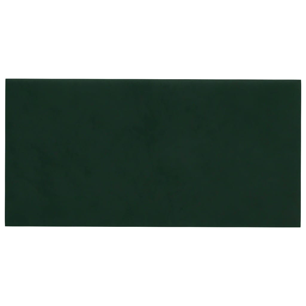 Panneaux muraux vidaxl 12 pcs 0,54 m² 30x15 cm en velours vert foncé