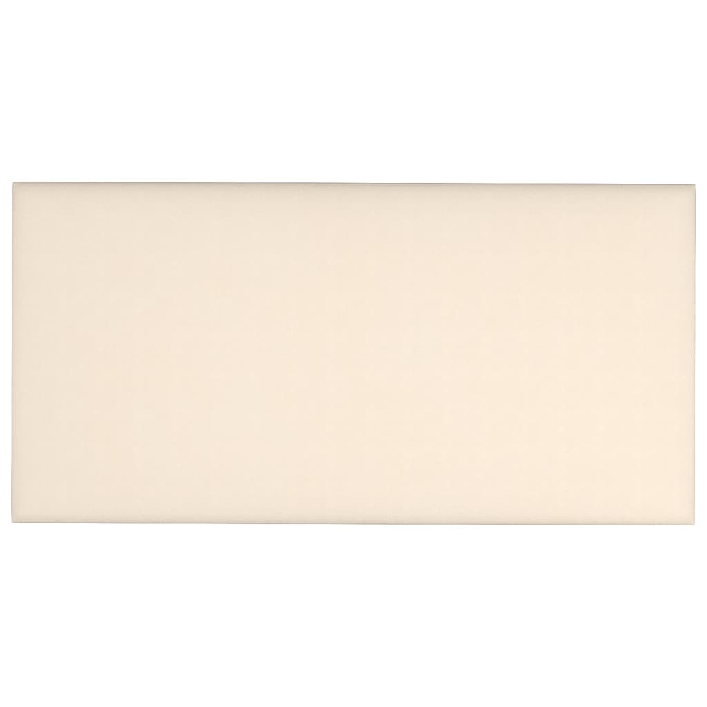 Panneaux muraux vidaxl 12 pcs 0,54 m² 30x15 cm Crème en velours -colore